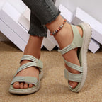 Aura Comfortable Walking Sandals - Light Green