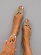 Margot Elegant Flat Shoes in Beige