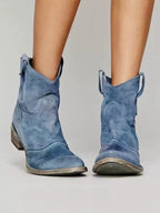 Thredbo Suede Ankle Boots in Light Blue