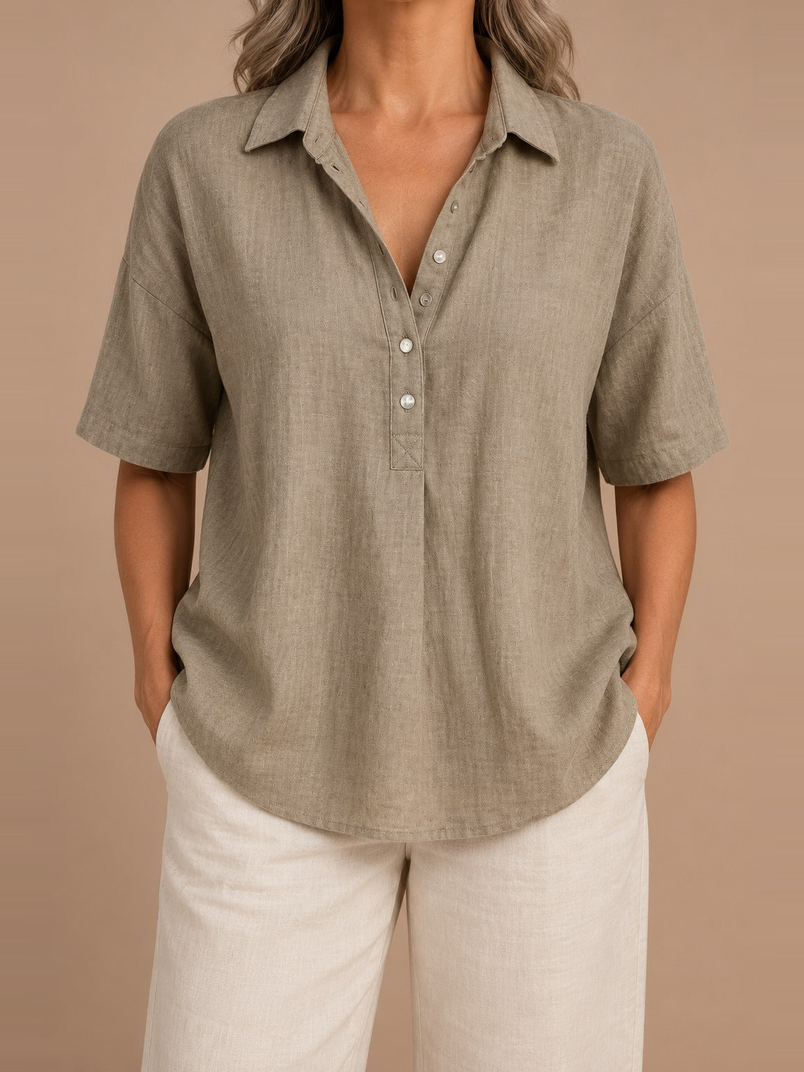 Zara Effortless V-Neck Shirt